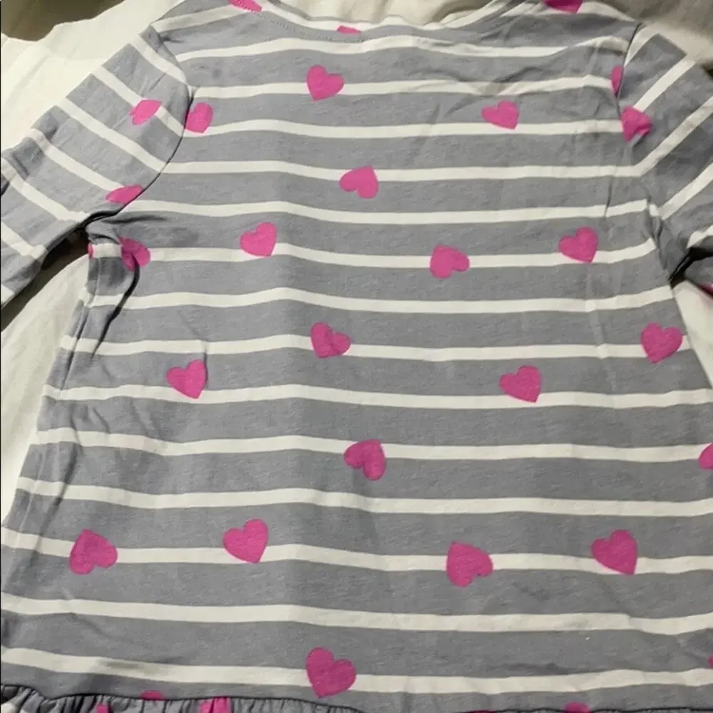 Gymboree 4 heart cotton dress hi low hemline euc